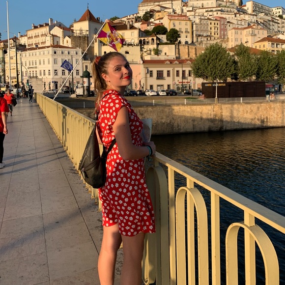 Mango red floral dress - Picture 2 of 4